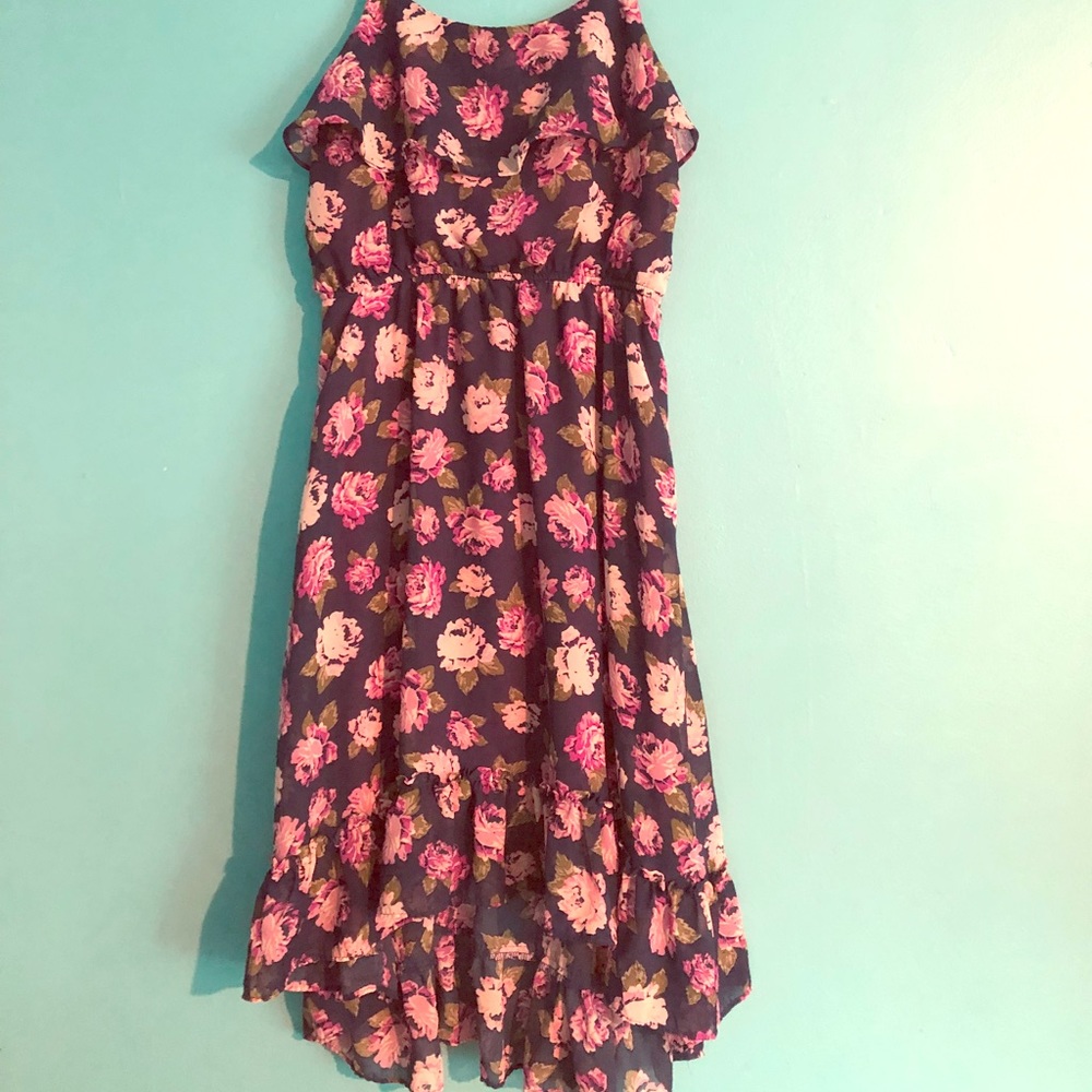 Navy Floral Dress